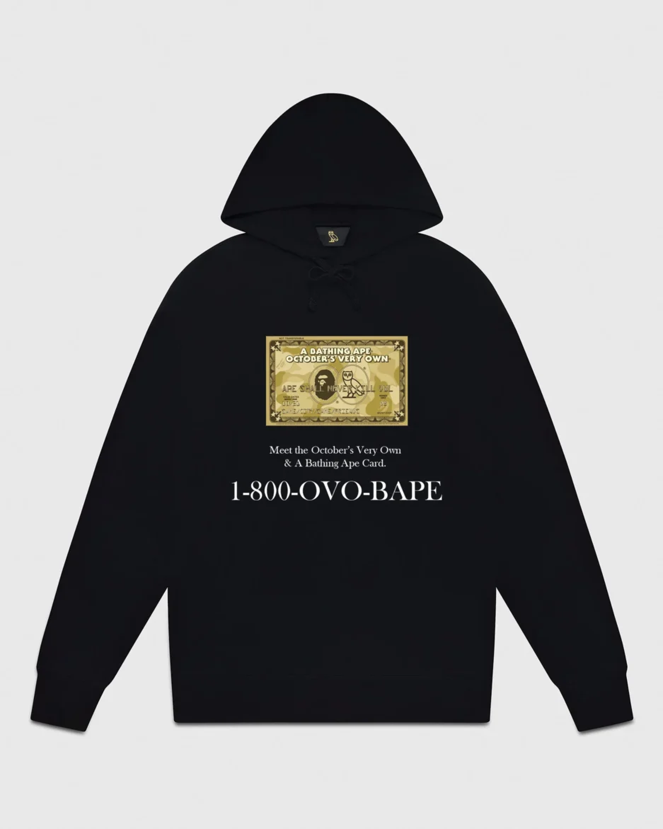 OVO X BAPE Card Hoodie