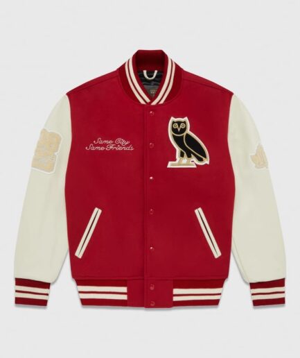 OVO Red Varsity Jacket