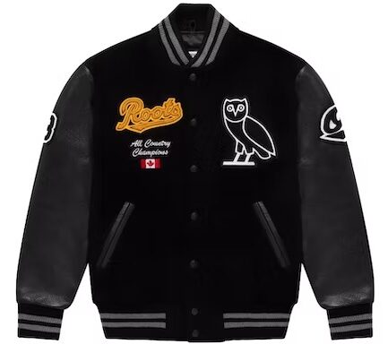 OVO Roots Varsity Beautiful Black Jacket