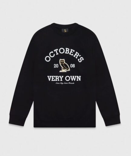 COLLEGIATE Black CREWNECK