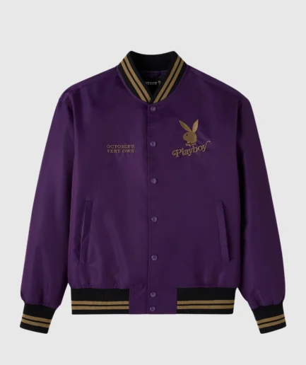 PLAYBOY SATIN VARSITY JACKET