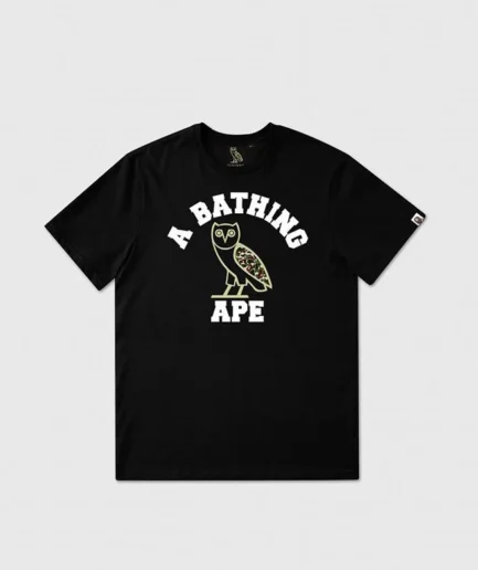 OVO X BAPE Collegiate T Shirt